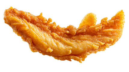 Crispy golden battered fish fillet piece with crunchy texture, perfect for delicious meal or snack. This appetizing dish is sure to satisfy seafood lovers