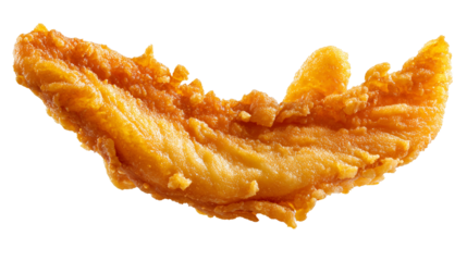 Crispy golden battered fish fillet piece with crunchy texture, perfect for delicious meal or snack. This appetizing dish is sure to satisfy seafood lovers
