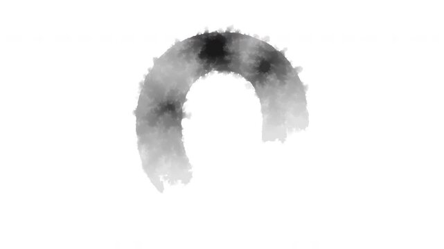 The letter &ldquo;O&rdquo; appears as if ink has bled onto the paper	
