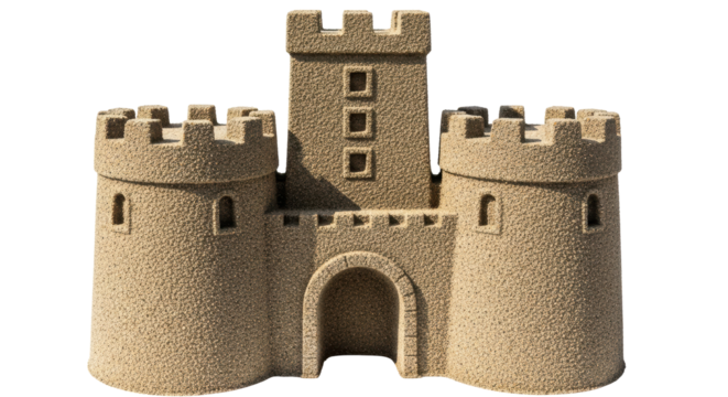 Isolated Sandcastle