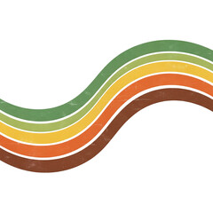  Retro 70s color stripes with a grunge texture