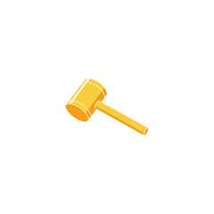 Whack-a-mole hammer icon logo flat vector design