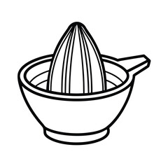fruit squeezer drawing on white background