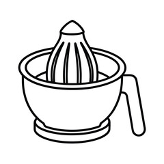 fruit squeezer drawing on white background