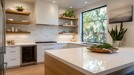 Fototapeta premium luxury kitchen interior with beautiful color texture 