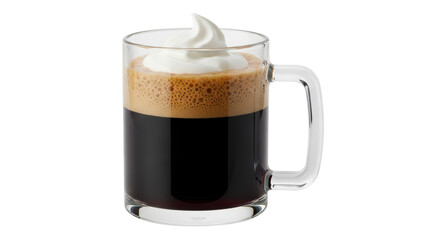 Isolated Coffee with Whipped Cream