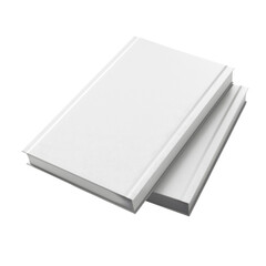 Fototapeta premium Two white books are stacked up