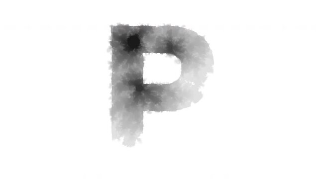 The letter &ldquo;P&rdquo; appears as if ink has bled onto the paper	
