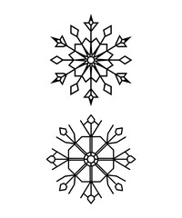 Obraz premium vector illustration of a snowflake