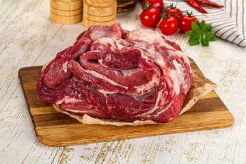 Raw beef meat for cooking