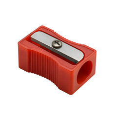 Red Pencil Sharpener Isolated on White