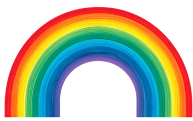 Rainbow in the shape of an arch, vector graphic , simple design,isolated on transparent or white background.