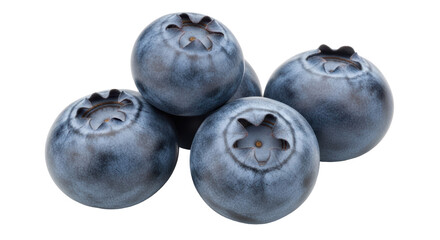 Isolated Ripe Blueberries Cluster