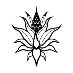 predatory plant design on white background