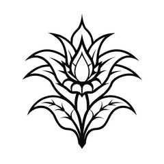 predatory plant design on white background