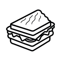 sandwich icon on white background