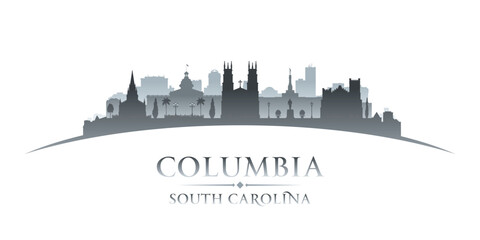 Obraz premium Columbia South Carolina city skyline silhouette