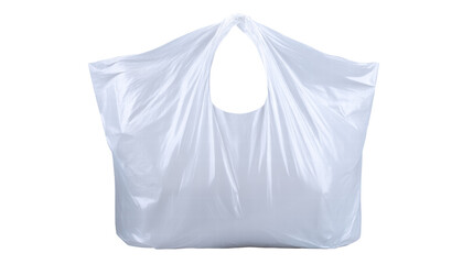 Naklejka premium Isolated plastic bag on transparent background with handle and smooth surface