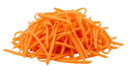 Isolated Shredded Carrot