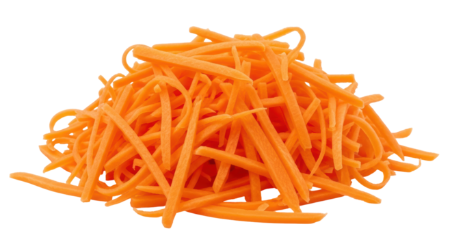 Isolated Shredded Carrot