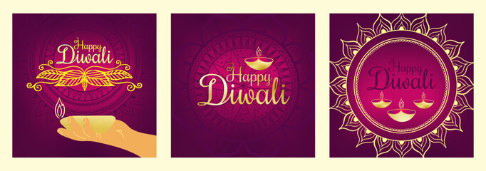 Happy Diwali Square Poster Collection