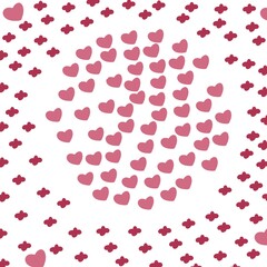 red hearts background