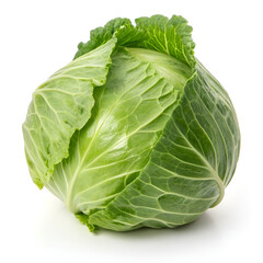 Fresh green cabbage, tightly packed crisp leaves with mild flavor.
