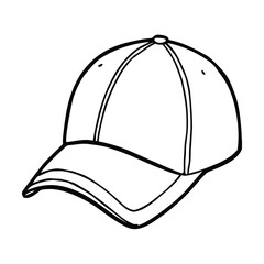 sports cap sketch on white background