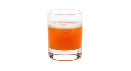 Isolated Carrot Juice Glass