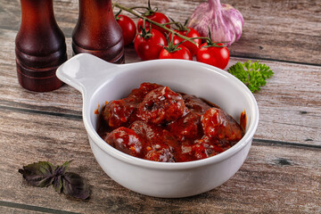 Beef meatballs with tomato sauce