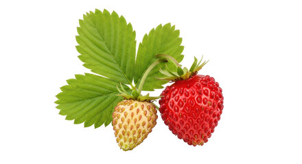 Isolated Wild Strawberries