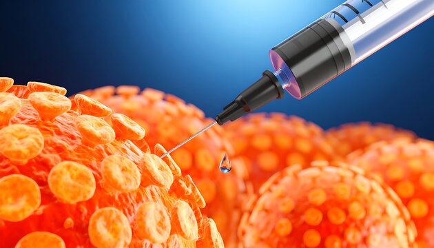 Injection into virus cells