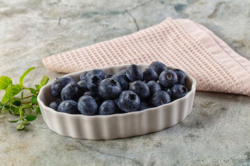 Sweet juicy ripe blueberry heap