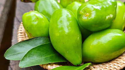 Madan tropical thai fruit in basket