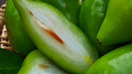 Fresh Madan tropical thai fruit in basket