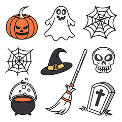halloween icon set