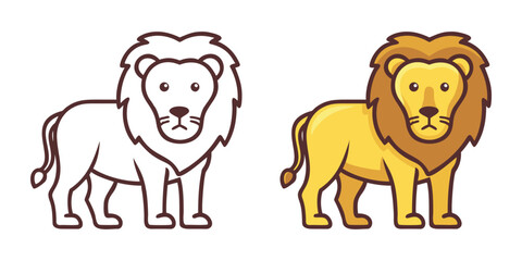 Lion silhouette vector illustration on white background