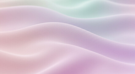 Abstract pastel waves with soft gradients of pink purple and green flowing smoothly across