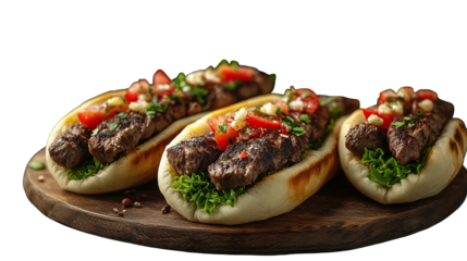 Grilled Meat Sandwiches with Tomatoes and Herbs