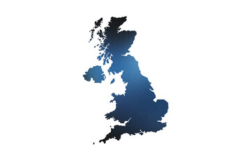 Multicolored Transparent Map of the United Kingdom