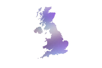 Obraz premium Multicolored Transparent Map of the United Kingdom