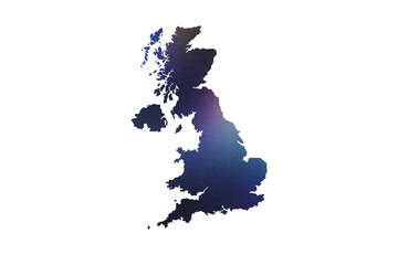 Obraz premium Multicolored Transparent Map of the United Kingdom