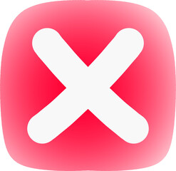 Fototapeta premium Red Cancel Button Icon