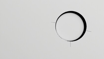 Fototapeta premium Circular Cutout Revealing Bright White