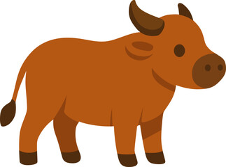 vector illustration of a cartoon Tamaraw