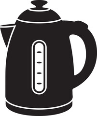 Set of tea kettle and teapot vector illustration silhouettes on white background. Tea kettle and coffee cups icon set