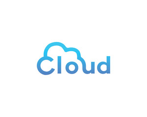 Cloud Computing Logo  Modern Gradient Design