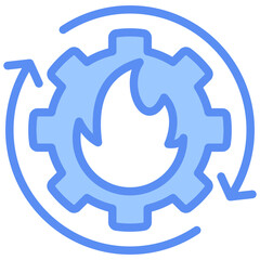 Obraz premium Automation Blue Icon
