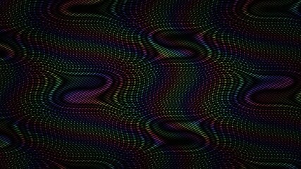 Abstract colorful pixelated waves create a visually captivating texture for backgrounds