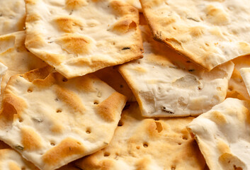 Salty cracker cookies. Gluten-free dry biscuits. Snacks. Beer snack.